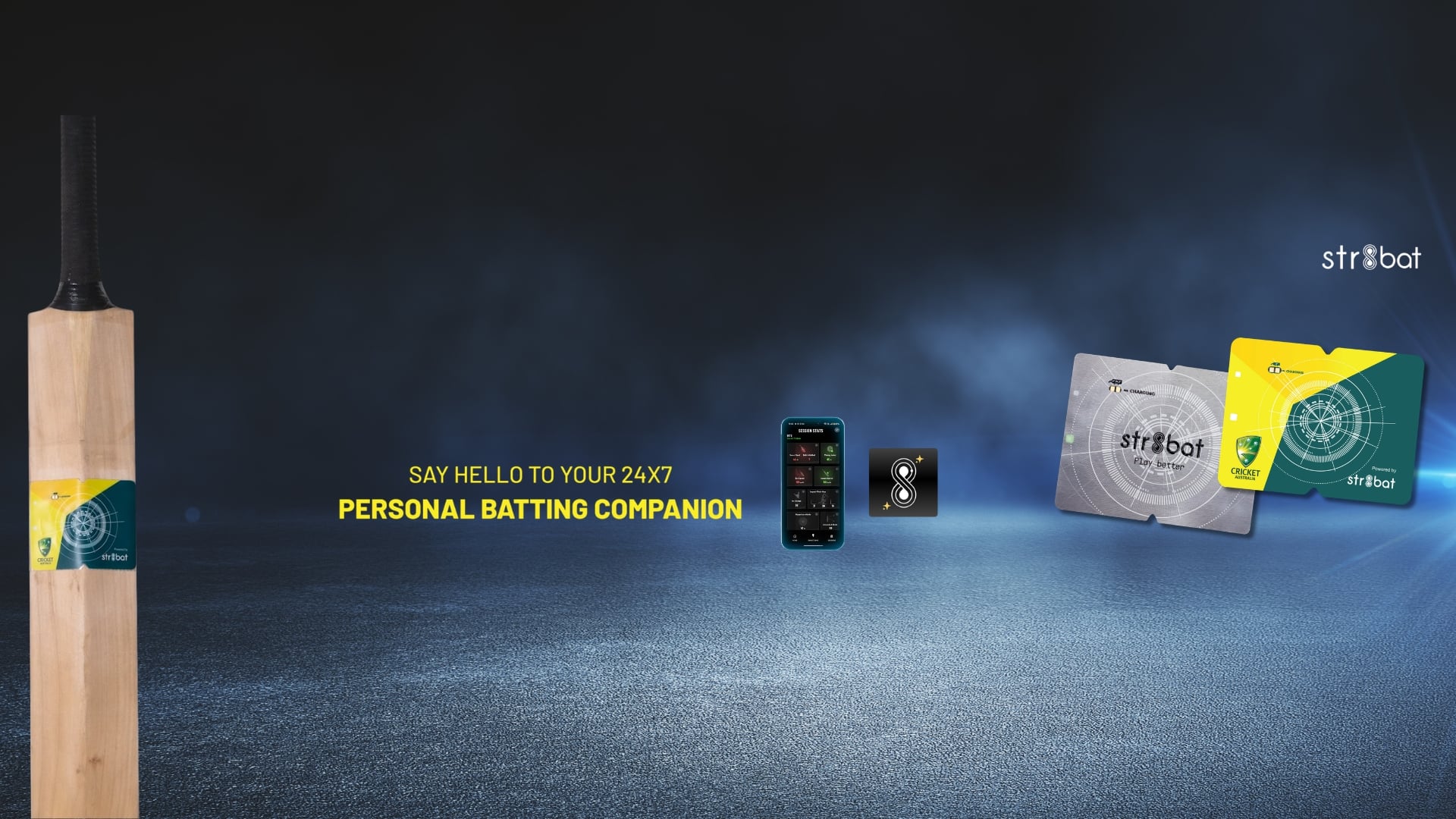 Str8bat Smart Cricket Sticker