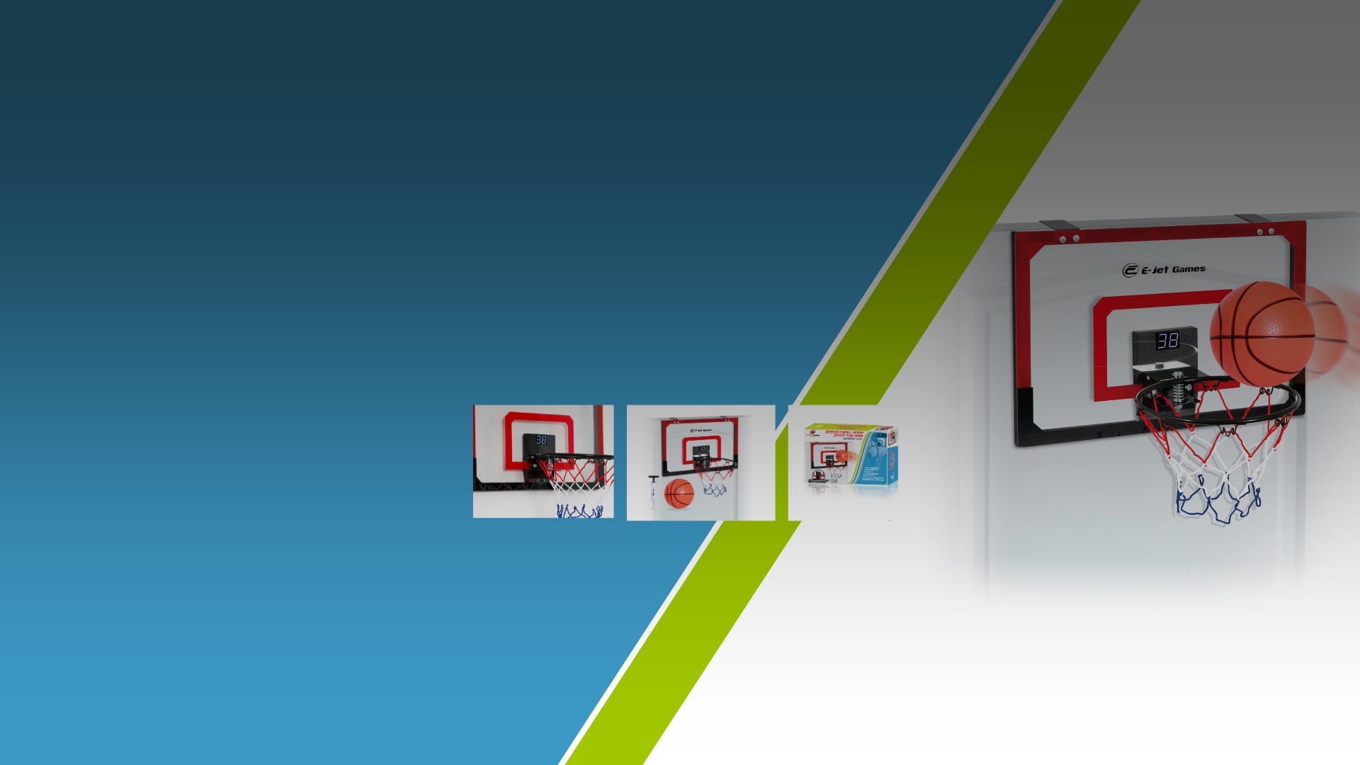 Ejet Games Mini Basketball Backboard Set Deluxe With Spring And Electronic Timer